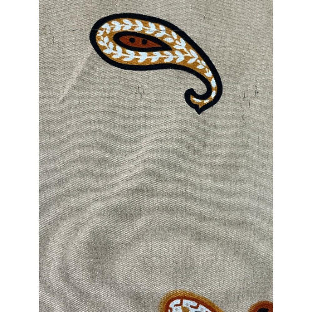 Vintage Karina Paisley Scarf – Tan, Brown & Black Rectangular Neck Scarf - Picture 6 of 8